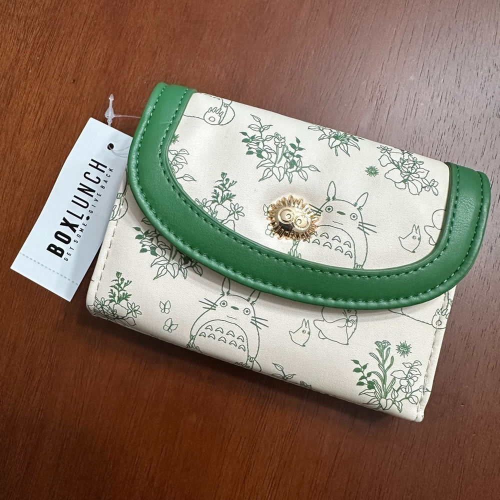 My Neighbor Totoro Cream & Green Wallet with Floral Print - Picture 2 of 9